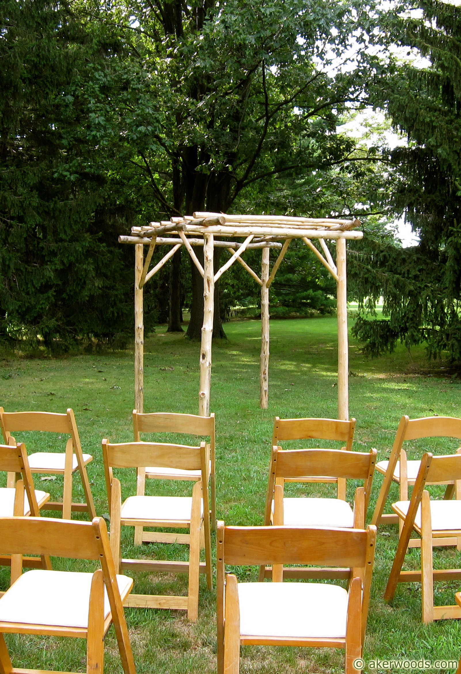 Aker Woods Company: Picture of an Arbour with AkerWoods Posts from Customer: Jim Brubaker