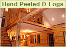 Hand Peeled D-Logs Log Home House Logs